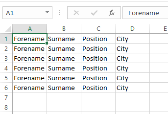 Excel Transposed Data