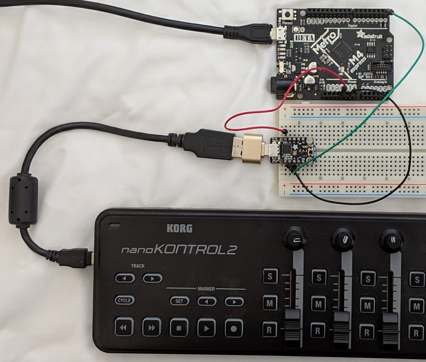 Metro M4 Express and USB MIDI controller