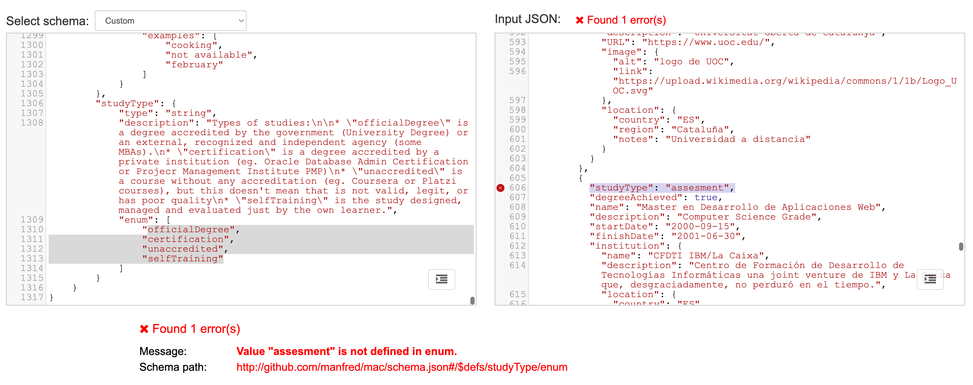 "JSON Schema"