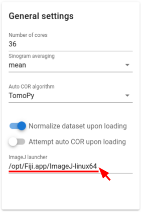 alrecon imagej executable path setting