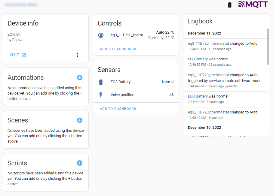 Home assistant device after detection