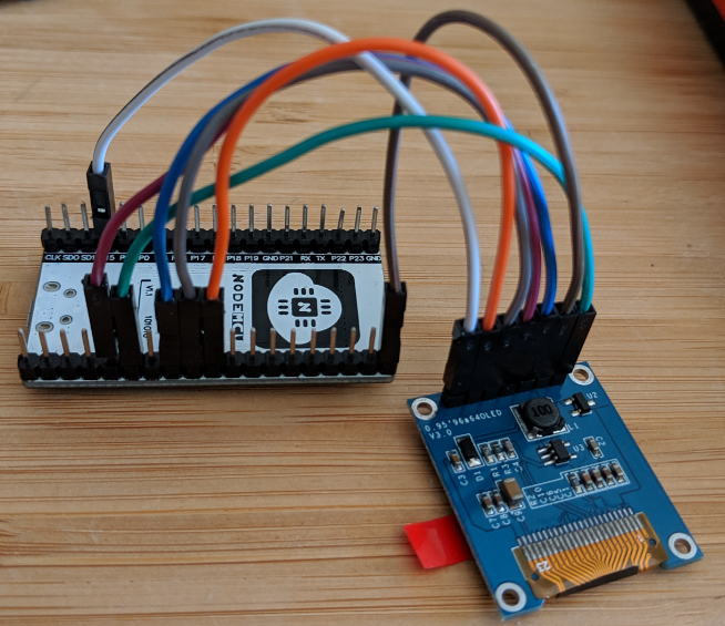 NodeMCU-32S to SSD1331 connection
