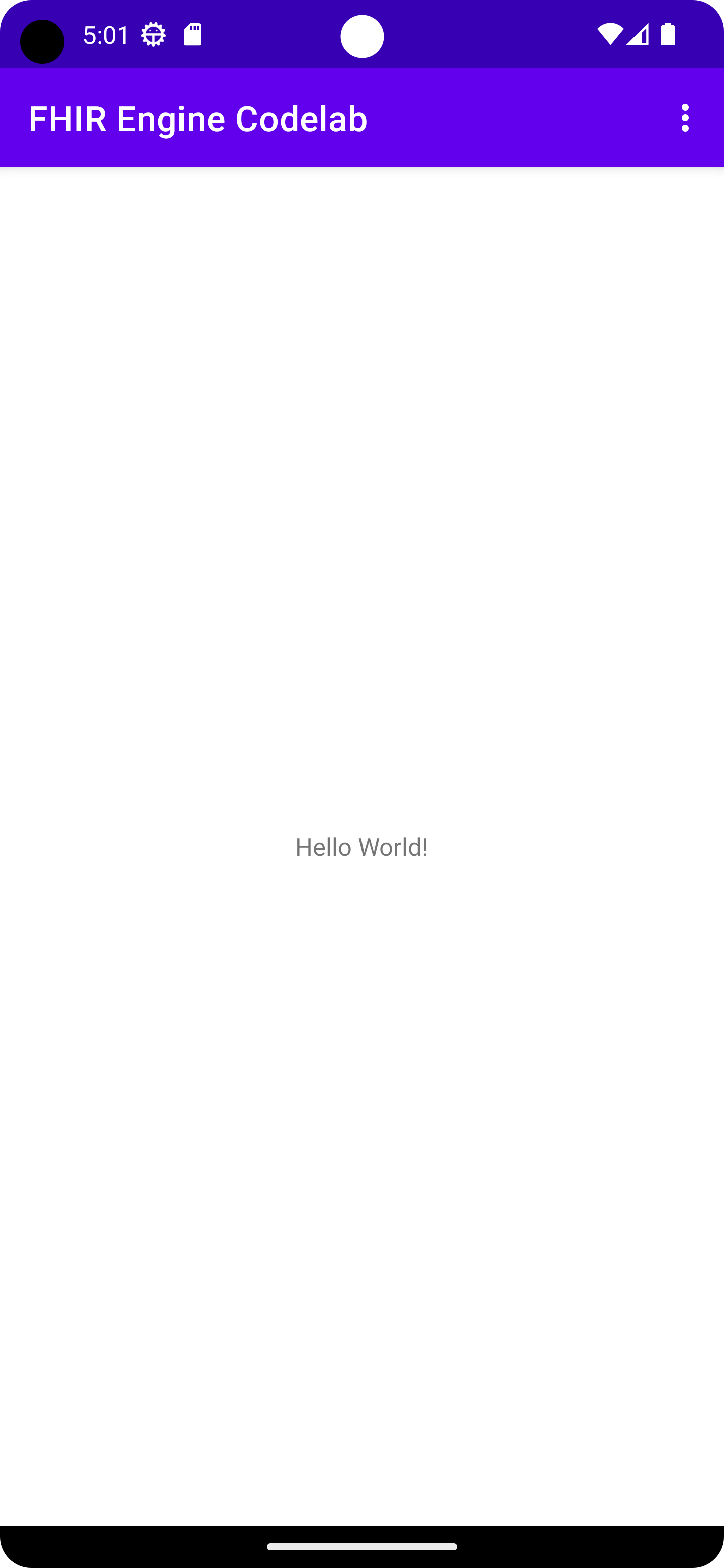 Hello World app
