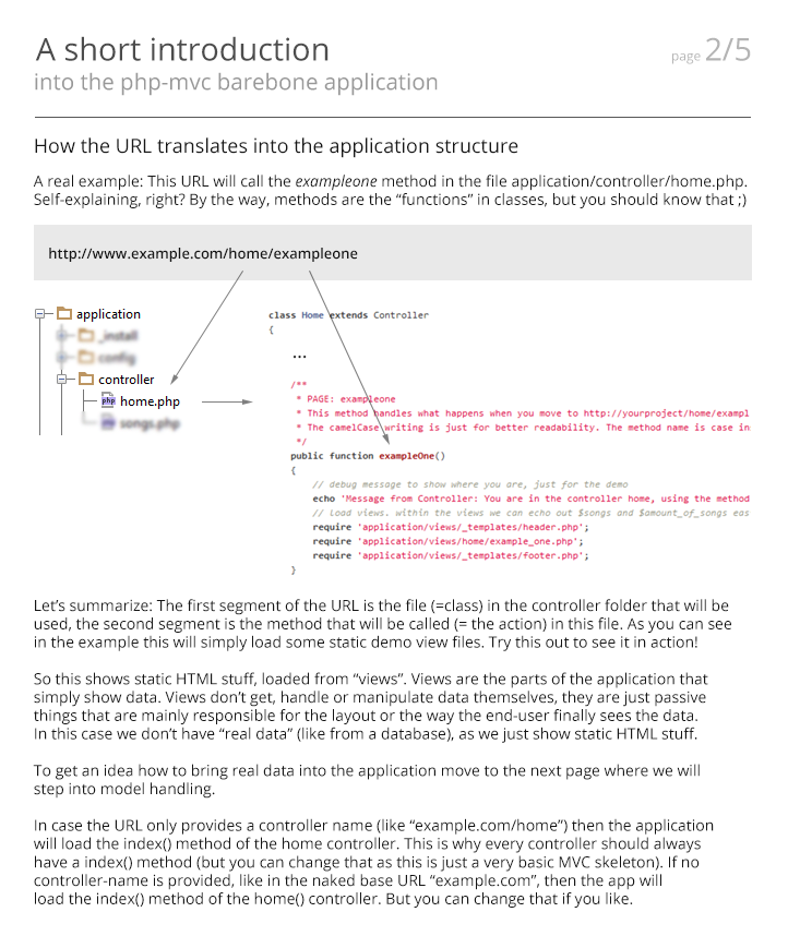 php-mvc introduction tutorial - page 2