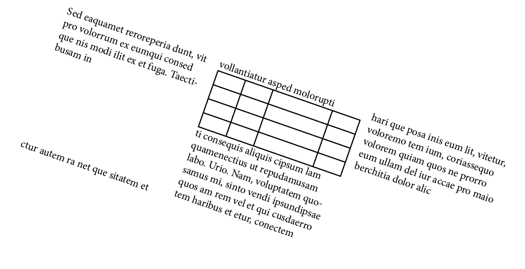 rotated table