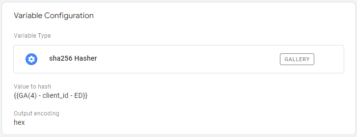 GA(4) - client_id - sha256 – hex