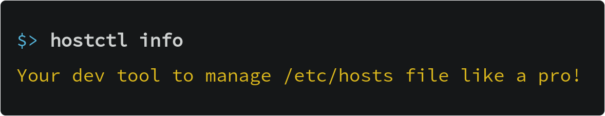 Your dev tool to manage /etc/hosts like a pro!