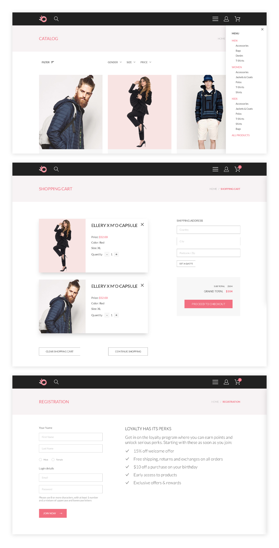 Design preview for Brand-Shop other pages