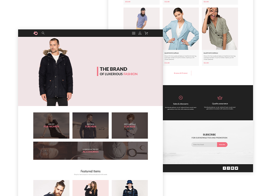 Design preview for Brand-Shop main page