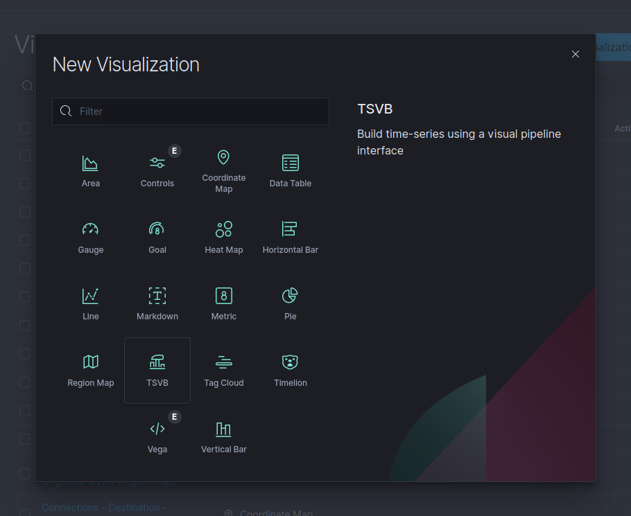 Kibana boasts many types of visualizations for displaying your data