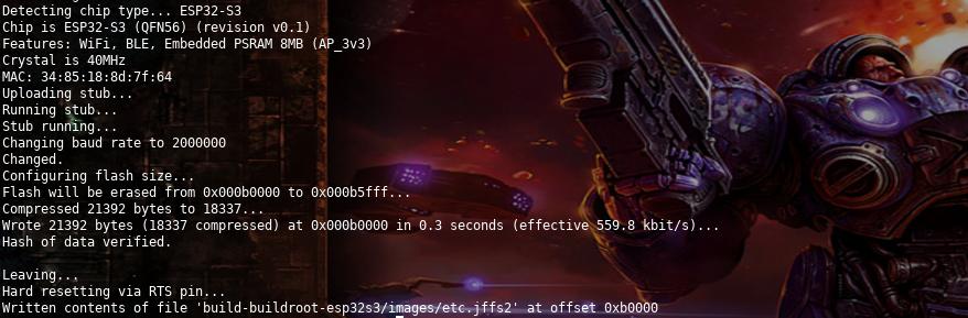 ESP32S3 Linux final flashing
