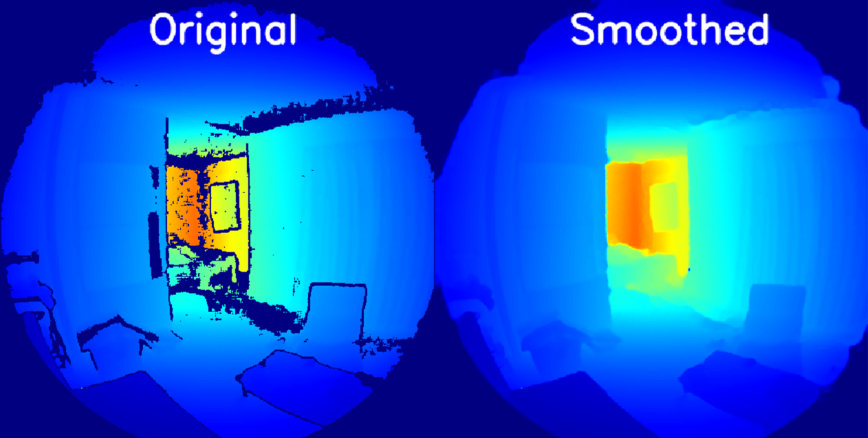 Azure kinect smoothed depth image comparison