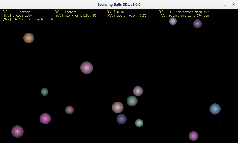 Bouncing Balls SDL v1.0.0 screenshot