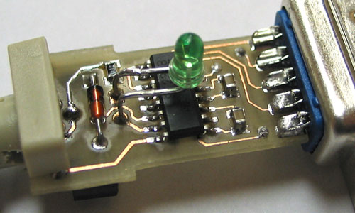 RS-232 adapter 2 PCB top