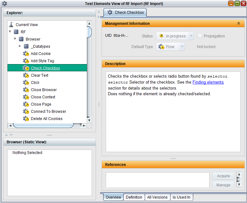 Test Element View