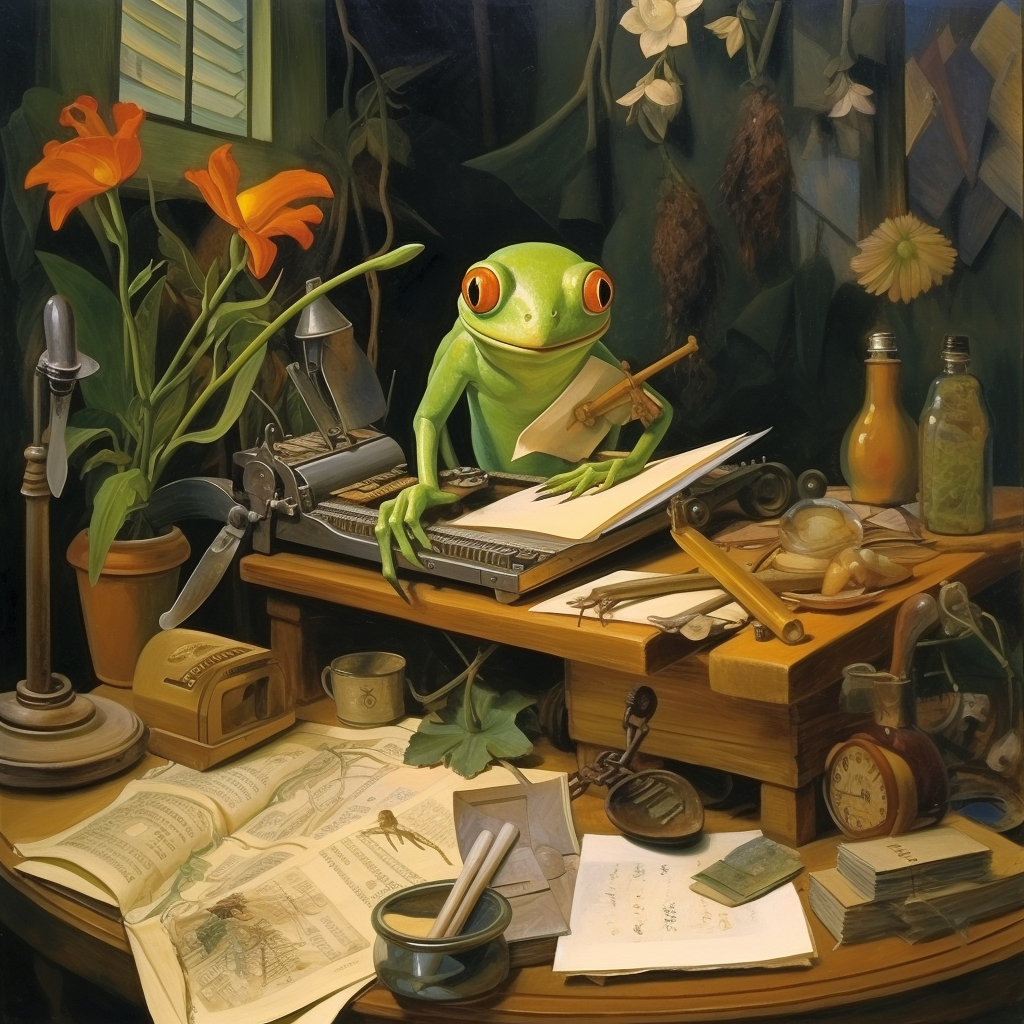 images/unreliablenarrator_an_adorable_tree_frog_working_at_a_writing__baaf0e89-cbdc-419d-80b1-7b215be12d4d.png