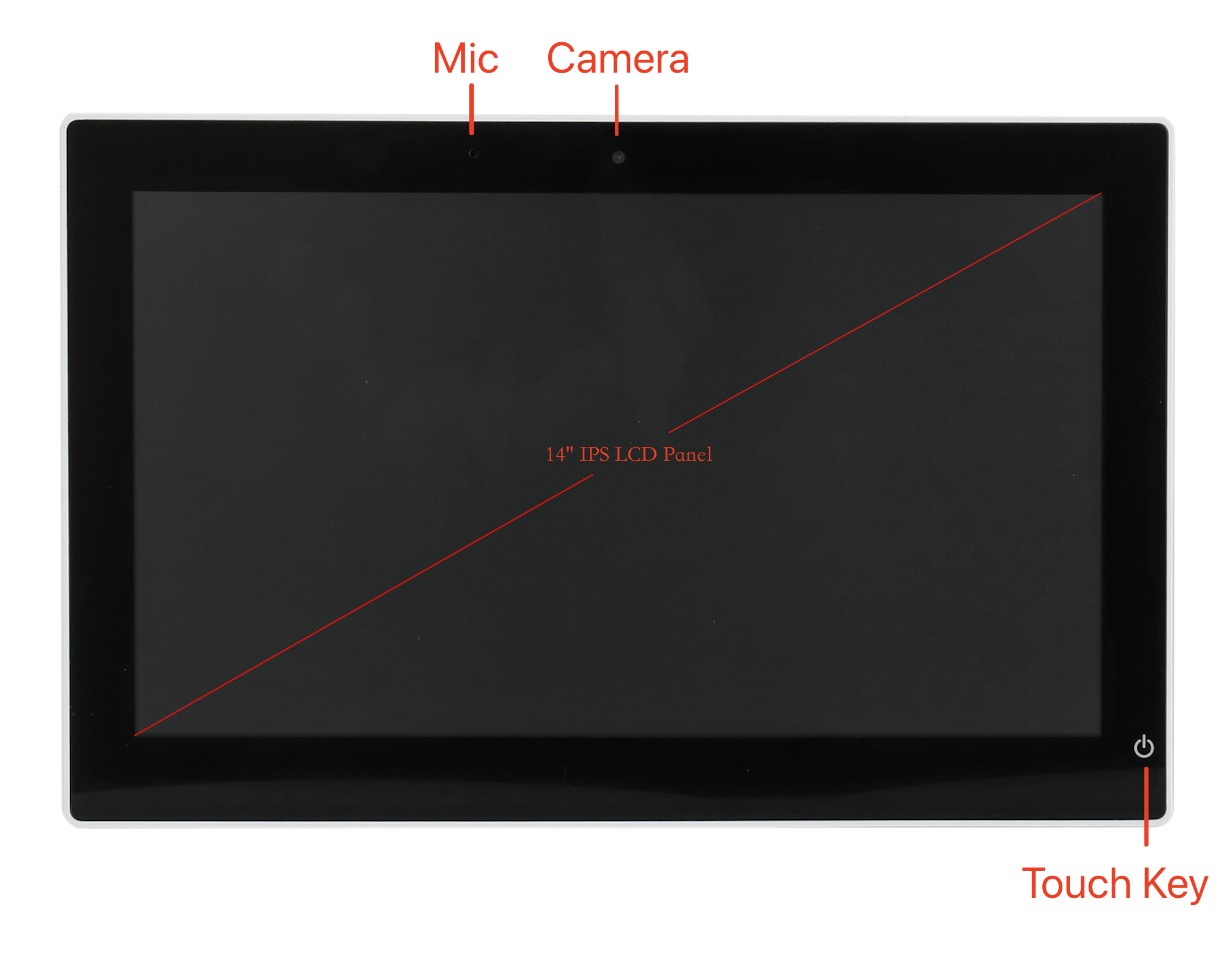 RK3566 14inch Tablet Front View