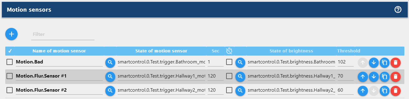 SmartControl Options