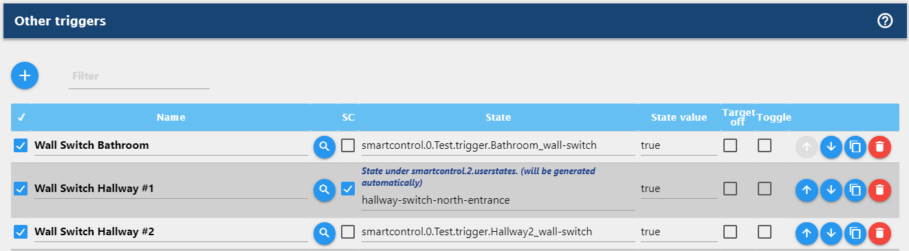 SmartControl Options