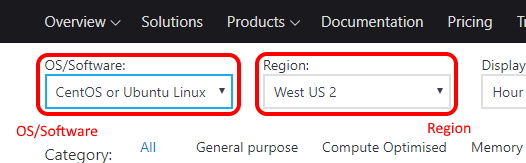 OS and Region select