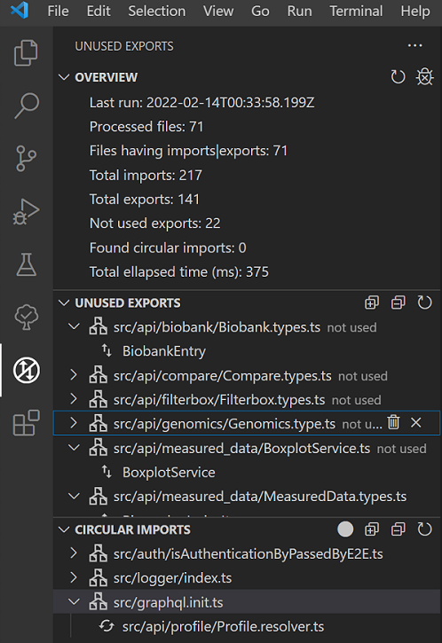 Find Unused Exports