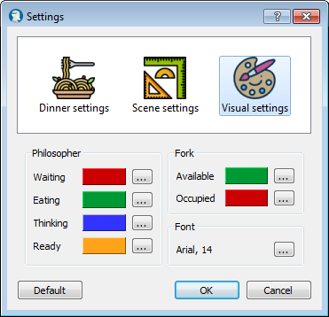 settings dialog