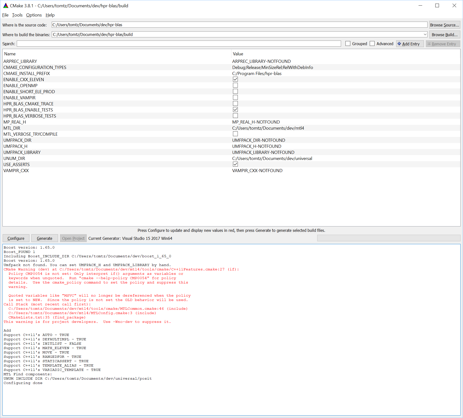 CMake Configuration