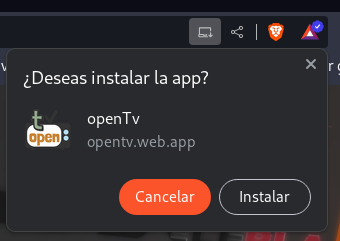 OpenTv screenshot dark