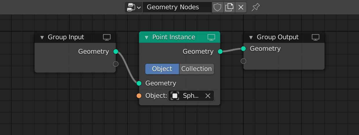 screenshot of Blender interface with two objects created