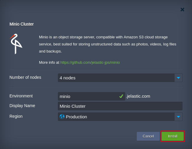 Minio Cluster Installation