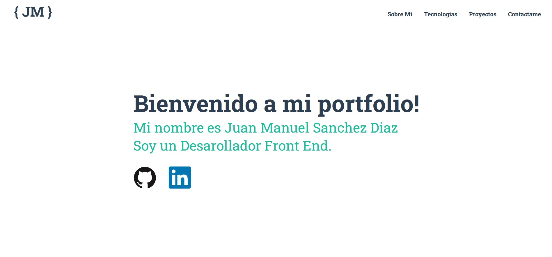 Screenshoot del portofolio