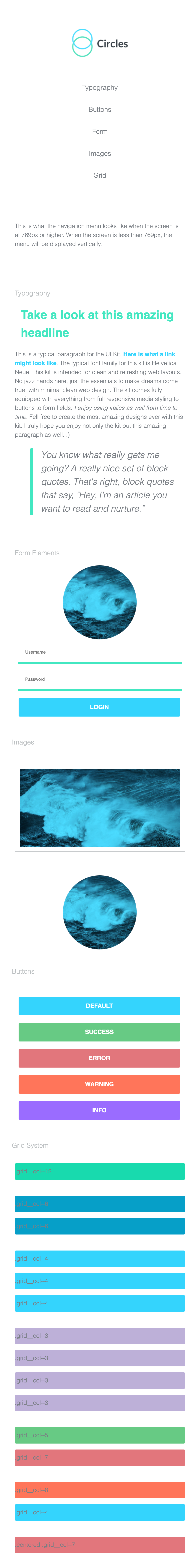 Web Style Guide Mobile