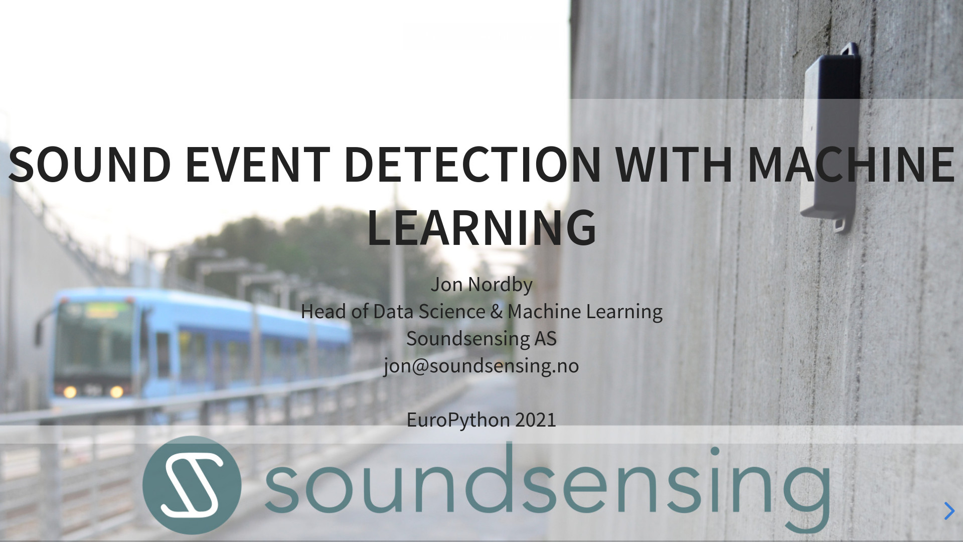 Youtube: Sound Event Detection with Machine Learning (EuroPython 2021)