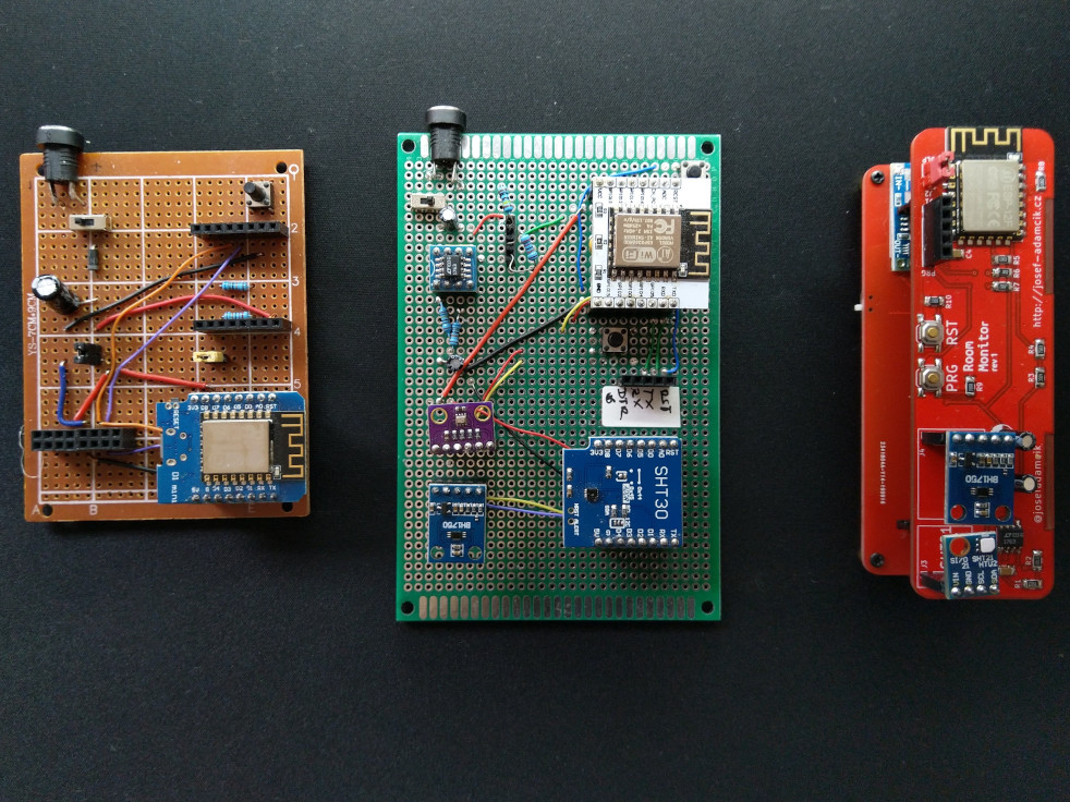 2 prototypes and the actual PCB version