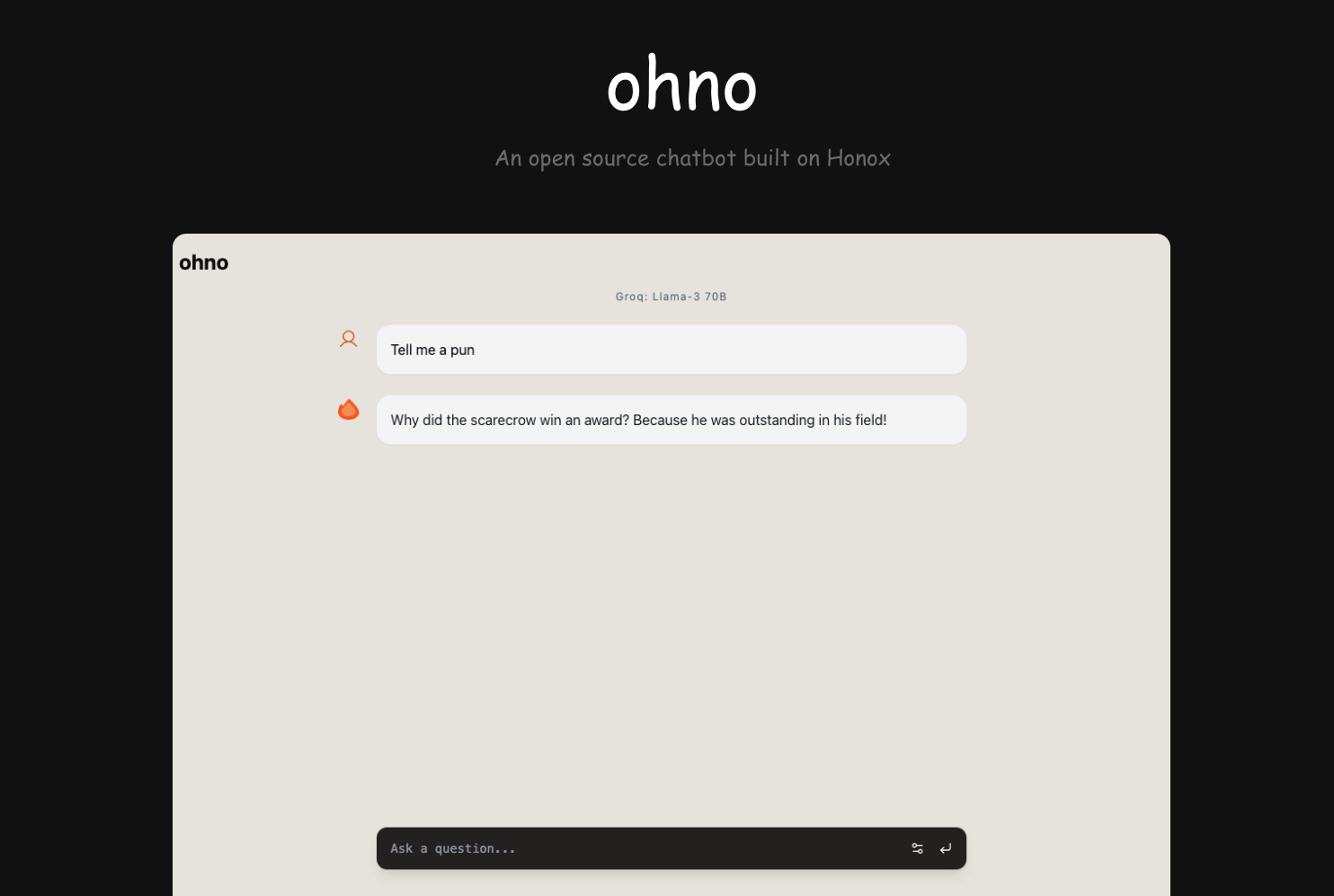 ohno - The Fastest AI Chatbot