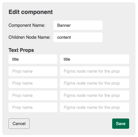 adding Banner component setting