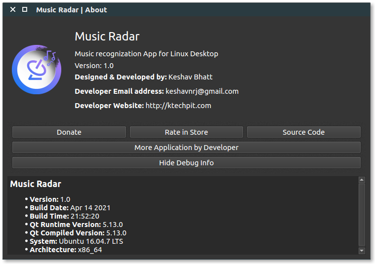 Music Radar for Linux Desktop