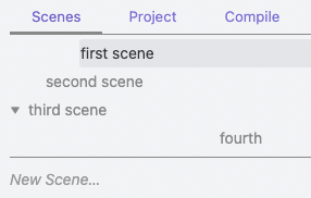 an arbitrarily-nested list of scenes