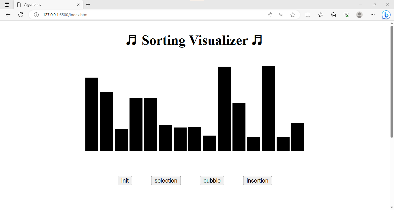 Sorting Visualizer Screenshot