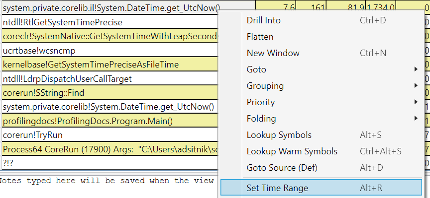 Set Time Range