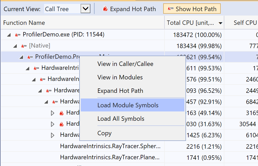 Load Module Symbols