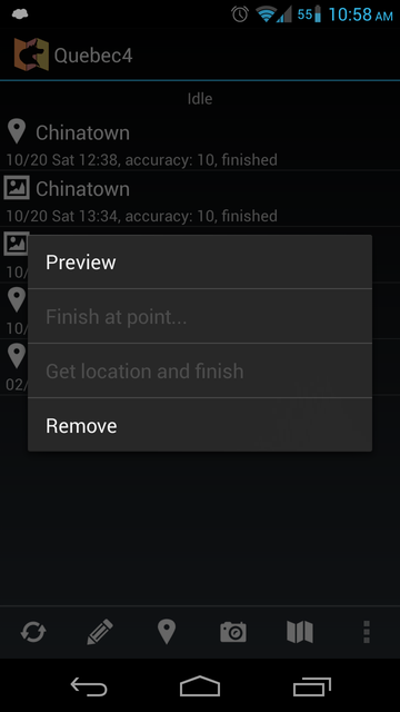 Context menu