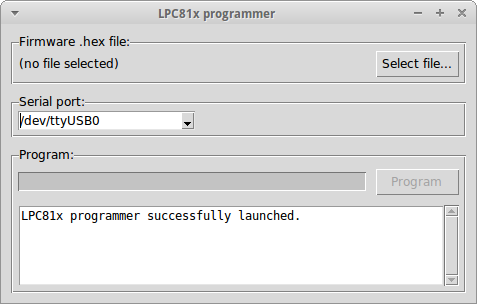 LPC81x-ISP-tool screenshot