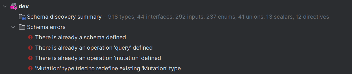 schema errors