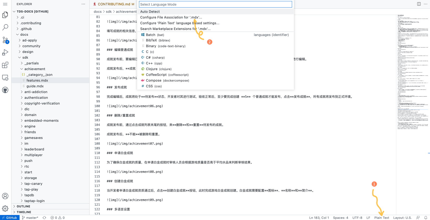 configure file association for .mdx