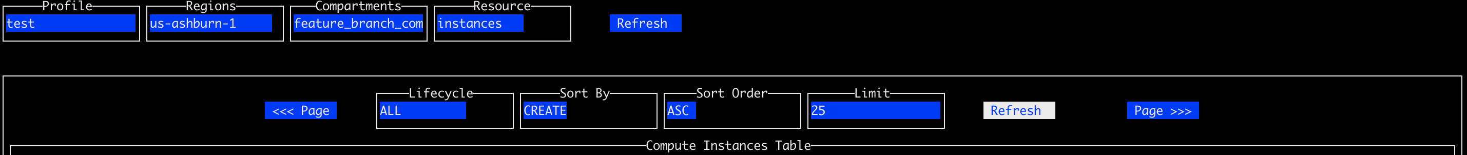 refresh table