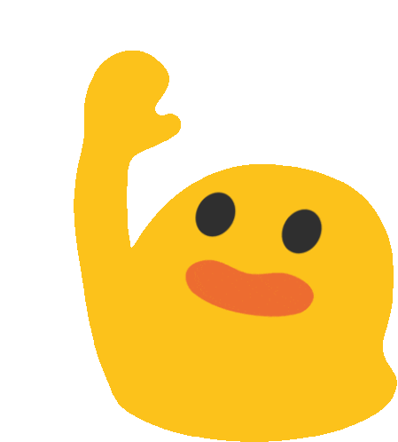 waving blob saying hi