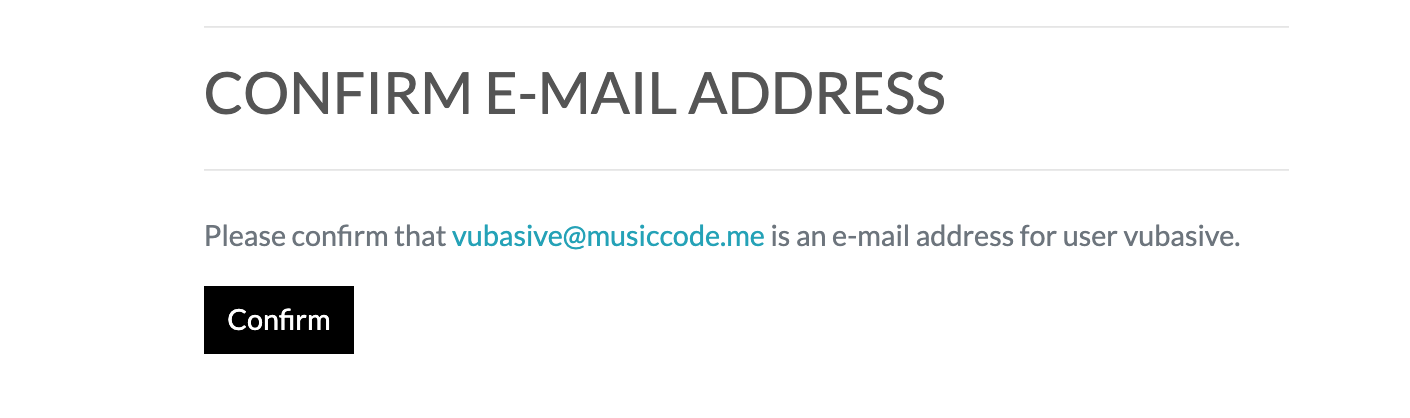 Confirm Email