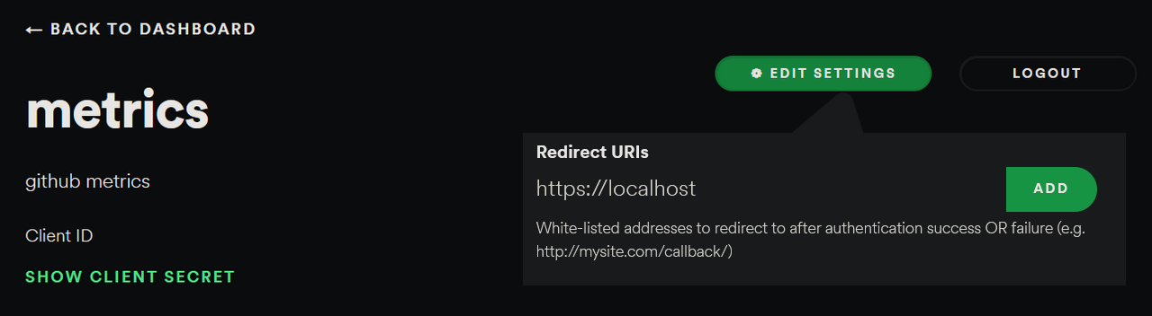 Add a redirect url