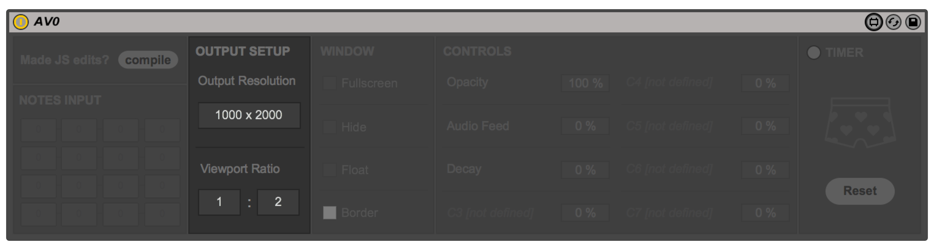 Output Setup